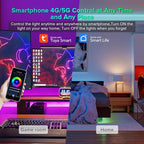 FCOB 5in1 WB5 2.4GHz WiFi PWM LED Controller Compatible with Alexa Google Home Smart Life Tuya APP for Dimming CCT RGB RGBW RGBCCT LED Strip Light Controller Works with WR01RF WR02RF, DC12V-24V