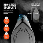 PurSteam Professional 1250W Steam Iron | Powerful Steamer with Burst of Steam & Spray | Non-Stick Soleplate, Easy Temperature Control & Auto Shut-Off