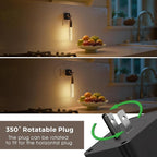 L LOHAS LED Night Lights Plug into Wall, 2 Pack Dimmable Night Light 0-100LM, Rotating Night Lights With Light Sensor, 3000K Soft Light, LED Acrylic Bubble Nightlight Plug in for Bathroom Hallway