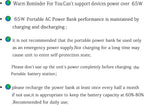 Portable Power Bank with AC Outlet, 65W 110V Portable Laptop Charger Battery Bank 23400mAh External Battery Pack Backup Power Source for Outdoor Tent Camping RV Home Office Smart Devices-Orange