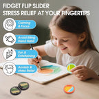 Fidget Toys Adults, Sensory Toys for Kids with Autism, Anxiety Relief Items for ADHD Stress Relief, Fun Fidgets for Teens Textured & Flip Slider (3pcs-Camo(Black+Orange+Blue))