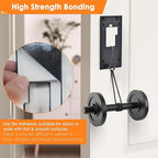 Fansoun Adhesive Video Doorbell Mount for Ring Battery Doorbell(2024 Release) No Drilling Camera Door Mounting Holder Bracket Accessories for Apartments Office Houses (Black)