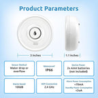Drip Defender Pro Water Sensor | Wi-Fi Water Leak Detector for Home with 100dB Alarm, High Sensitivity, IP66 Waterproof, Easy Installation, Smart Moisture Alarm for Kitchens, Basements, and Bathrooms