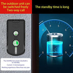 Swokely Rechargeable Wireless Intercom Unit, 2-Way Talking, 500 Meter Talking Distance, Power Saving, IP54 Water Resistance Rating, 2 Pcs, Suitable for Home, Office (Black)