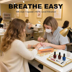 Nail Dust Collector | 1000PA Professional Nail Dust Collector | 10 Speed Levels| Low Noise & Strong Suction| Reusable Filter, 10 Pads + Nail Dust Brush| for Acrylic Nails, Salon & Home -Orange Diamond