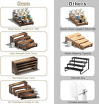 2 Set Large Wooden Tiered Risers Display Stands for Vendor Events,Stackable Wooden Cupcake Display Stand,Farmhouse Decor Wood Dessert Table Display Set,Vendor Booth Display Items,Food Display Risers for Party（12-11.2-10.4-9.6IN）