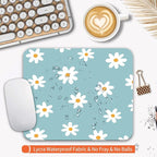 Armanza Square Mouse Pad Little Daisy,Personalized Premium-Textured Custom Mouse Mat Design,Washable Mousepad Cloth,Non-Slip Rubber Base Computer Mouse Pads for Wireless Mouse