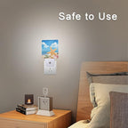 Smoaffly Seashells Starfishes Beach Night Light Plug-in LED Nightlights Auto Sensor Night Lamp Dusk-to-Dawn Lamp Home Decor for Nursery Children Girls Boys