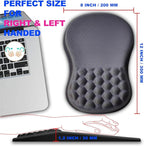 KUOSGM Mouse Pad Wrist Support, Ergonomic Mouse Pad with Massage Dot, Comfortable Computer Mouse Pad for Laptop, Wrist Rest Pain Relief Mousepad with Non-Slip PU Base for Office & Home, 12 x 8 in