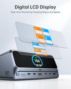 Selore Docking Station for MacBook Air/Pro, 13 in 1 USB C Docking Station with 2 HDMI Ports, Smart Display, 10Gbps USB A/C Ports,160W Max Output,100W PD, Gigabit Ethernet, for Home & Office