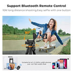 K&F CONCEPT Camera Tripod, 75" Lightweight Portable Travel Outdoor DSLR Tripods for Camera Phone Video Recording Tripod Stand, Cellphone Clip for Smartphone Live Streaming Vlog, Black