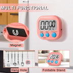 ZILLEEN Classroom Timer for Kids Teachers 2 Pack Digital Timers, Pink
