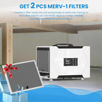 CADPXS Crawl Space Dehumidifier with Pump and Drain Hose, 80 Pint Crawlspace Dehumidifier for Commercial, Basement, Water Damage Use, Auto Defrost, Memory Start, cETL Certified, Up to 1000 Sq Ft