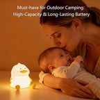 Duck Night Light for Kids, Cute Benson Ducks Gifts, Squishy Touch Silicone Animal Nursery Bedside Lamp Goose Gifts, Dimmer & Rechargeable, Birthday Gifts for Boys Girls Women Teen(Hip Hop Duck)