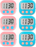 Classroom Timers for Teachers Kids Large Magnetic Digital Timer Teacher Supplies 6 Pack-Blue Pink