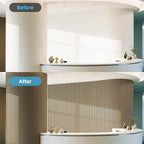 Art3d 1-Pack Acoustic Wood Slat Wall Panel with Roll-Flat Design - 95.3 x 23.8 Inch Sound Absorbing Panels for Living Room Columns Corridor Curved Wall Decor, Oak