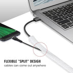 Moxita 25ft - 1/2 inch Cord Protector Cable Sleeve Split Wire Loom Tubing for Power Cord Audio USB Cable, Cord Sleeve Cable Management for TV Computer, Cord Protectors from Pets Chewing, White