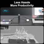 USB C Charger Block, 285W 6-Port GaN Fast Charging Station Hub with 100W Cable, Dual PD 100W Multi-Device USB C Wall Charger Adapter for iPhone 17 16 15, MacBook, Laptop, iPad, Samsung Galaxy and More