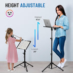 CAHAYA Projector Stand Tripod Adjustable - Stable for Tablets Phones Book Height 26" to 51.5" Multifunctional Laptop DJ Rack Stand Portable for Outdoor Movies CPS0331