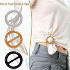 T-Shirt Clips 9 PCS, Clothes Corner Knotted Button, Fashion Alloy Pearl Rhinestone Circle Clip Buckle Round Shirt Silk Scarf