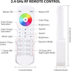 XXK RC05RF RF Remoter, 8-Zone 2.4G Handheld Remote Control Work with RGBCCT RGBW CCT RGB LED Controller (WB5/LM052/LM053), 500ft Wireless Control / 4 Channel Group Control for Home LED Strip Lights