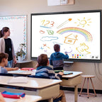 ZPNUZDU Smart Board,65" Smart Board for Classroom Office Home, 4K UHD Touch Screen Open Dual System Smart Whiteboard,Digital whiteboard with 48MP HD Camera(Board+Wall Mount Included)