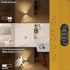 DORESshop LED Night Light[2 Pack], Night Lights Plug into Wall, 3 Mode Plug in Night Light with Motion Sensor, Dusk to Dawn Sensor, Nightlights for Adults, Bedroom, Bathroom, Hallway, Golden Cover