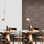 ARMURO Wood Slat Wall Panel - 4 PCS Walnut Wood Panels for Wall, Natural Wood Veneer Acoustic Slat Wood Wall Panels - Wood Slats for Wall Soundproof Wood Panels 23.6" W x 23.6" L