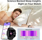Sunorshop Fitness Tracker Answer/Make Calls, Smart Watch with Blood Pressure, Blood Oxygen, 24/7 Heart Rate Monitor, 120+ Sport Mode Activity Tracker, Waterproof Sleep Tracker for Women Men