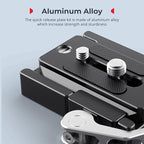 SMALLRIG Universal Quick Release Mount Plate Kit for Arca-Type, Built in Clamp and Plate, with 1/4''-20 & 3/8''-16 Threaded Holes- 2144B