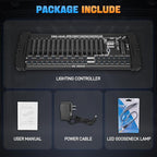 DMX 384 Channel Lighting Controller with DMX512 Protocol Compatible with Moving Head Light, DMX Operator Console with MIDI Control for DJs, Stage, Party, Club, Theater Lighting