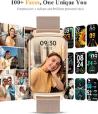ChronArk Fitness Tracker Watch for Women Men, Step Counter Compatible with iPhone Android, IP68 Waterproof Activity Tracker with Sleep Monitor, 110+ Sports Pedometer (Minimalist, Duskgold, 1.57)