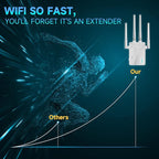 Best WiFi Extender Signal Booster for Whole Home - 13K Sq.Ft Coverage | 100% Faster Internet Extender WiFi Booster, 1-Button Setup Repeater Works with Any Router | Stop Buffering in Every Room