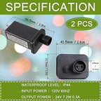 SIGANDG 24V 7.2W LED Transformer Replacement Class 2 Power LED Controller with 8 Modes Supply for Christmas String Light Inflatable Decorations IP44 Waterproof Low Voltage Transformer(2 Pcs)