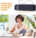 Blood Pressure Machine, Automatic Upper Arm Blood Pressure Monitor with 2x199 readout, 4.5 inch Backlit Large Screen Adjustable Large Cuff 9 to 17 inches - arrhythmia and Home Hypertension Detector
