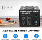 8000W/10000W Voltage Converter Transformer Step Up/Down 110V/220V Heavy Duty Transformer Power Converter Automatic Voltage Regulator Voltage Converter Circuit Breaker Protection (DT-10000VA)