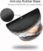 Ergonomic Mouse Pad with Wrist Support,Mouse Pad with Wrist Rest,Relieve Wrist Pain Mousepad Non-Slip Rubber Base,Mouse Pads for Desk,Computers,Laptop,Office,Home,Accessories Golden Beach