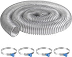 2-1/2"x10'PVC Dust Collection Hose,2-1/2"Dust Collector Hose for Woodworking,Workshops,Wood Shop Dust Collection System,2.5Inch PVC Clear Flexible Hose for Extract Dust Debris Fume w/Carbon Steel Wire