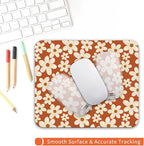 Armanza Square Mouse Pad Cute Flowers, Personalized Premium-Textured Custom Mouse Mat Design, Washable Mousepad Cloth, Non-Slip Rubber Base Computer Mouse Pads for Wireless Mouse