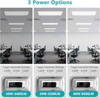 VocgoUU 2x4 LED Flat Panel Light for Drop Ceiling, 6600LM, 0-10V Dimmable, 40W/50W/60W Selectable, 4CCT 3000K/4000K/5000K/6000K, ETL Listed, 100-277V, 4 Pack