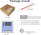 NUOSWEK Digital Timer Waterproof Shower Timer Shower Clock Direct Digit Entry Bathroom Kitchen Timer with Strong Magnet and Large LCD Display (Waterproof 13 Key)