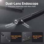 Teslong Dual Lens Endoscope with Light, Mechanic Borescope Inspection Camera, Fiber Optic Scope, Flexible Snake Probe for Automotive, HVAC, Wall & Home Inspections (16.5FT)