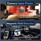 JMDHKK M8000 Hidden Camera Detector, Bug Detector,Camera Finder, Signal Detector for Hotels, Travels, Vehicles, Offices, Public Fitting Rooms (Silver)