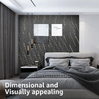 Art3d 8-Pack WPC Slat Panel for Interior Decor, Decorative Fluted Accent Wall Covering for Living Room Bedroom TV Background Office, 96 x 6 Inch - Granite