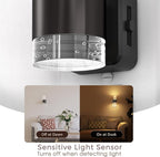 Briignite Night Light, Dimmable Night Lights Plug into Wall, LED Night Light with 0-100 LM Adjustable Brightness, 3000K Automatic Plug in Night Lights with Dusk to Dawn Sensor, for Bathroom Hallway