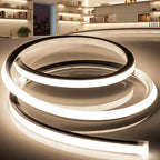 VOEWT LED Strip Lights Neutral White 4000K,16.4ft 110-120V Neon Rope Lights,Flexible Silicone Outdoor Waterproof Neon Strip Lights for Bedroom,Mirror,Kitchen Cabinet, Living Room,Halloween Decor