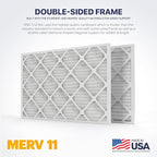 BNX TruFilter 12x30x1 Air Filter MERV 11 (4-Pack) - MADE IN USA - Allergen Defense Electrostatic Pleated Air Conditioner HVAC AC Furnace Filters for Allergies, Dust, Pet, Smoke, Allergy MPR 1200 FPR 7