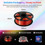 FLASHFORGE Silk PLA Filament 1.75mm Gold to Red Gradient, 3D Printer Filament 1kg (2.2lbs) Spool, Smooth and Silky Texture 3D Printing Filament, Dimensional Accuracy +/- 0.02mm