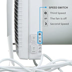VENTS-US TwinFresh Comfo RB1-50-2 - Ductless ERV Through-the-Wall Single Room Ventilation Fan, 30 CFM, Energy Recovery Ventilator with Remote Control and Humidity Sensor