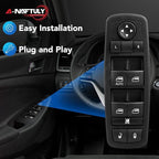 A-NAFTULY Driver Side Master Power Window Switch Replacement fits for Jeep Liberty 2008 2009 2010 2011 2012, Dodge Nitro 2008-2012, Dodge Journey 2009-2010, Window Control Switch, 4602632AG, 4602632AH